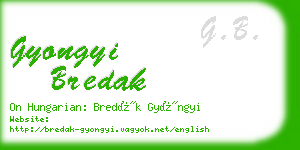 gyongyi bredak business card